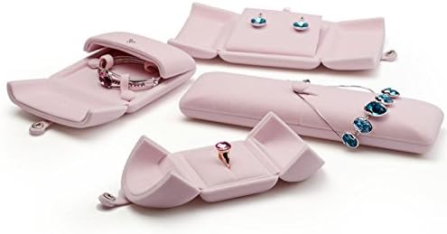 Oirlv Pink Velvet Jewelry Packaging Box Necklace Display Storage Case Necklace Gift Box