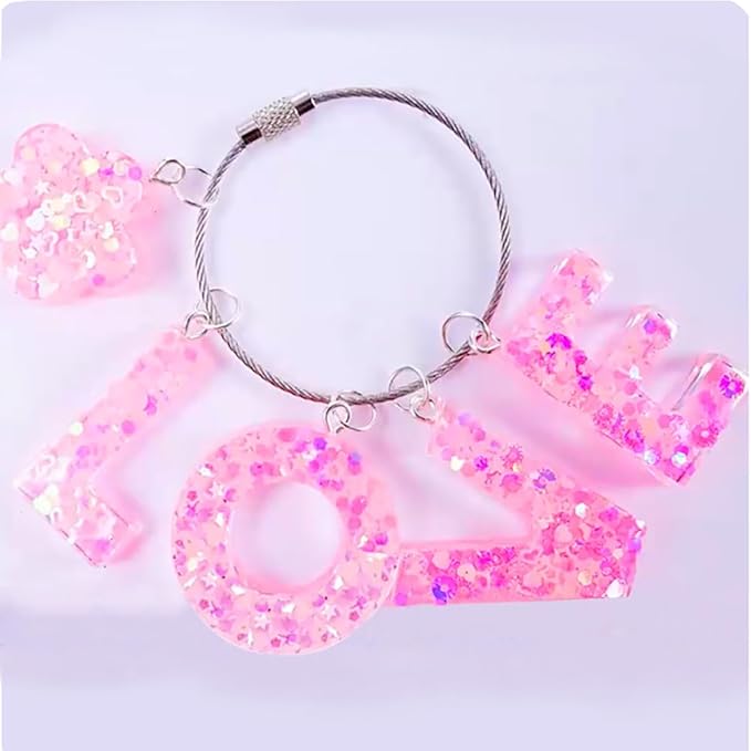 A-Z Letters Silicone Molds for Resin Crafts Keychain Molds Alphabet Epoxy Resin Molds Letter Silicone Mold 26 Alphabets Resin Jewelry Making Kit For DIY Earrings Bracelet Necklace Key Chains Bag Decor