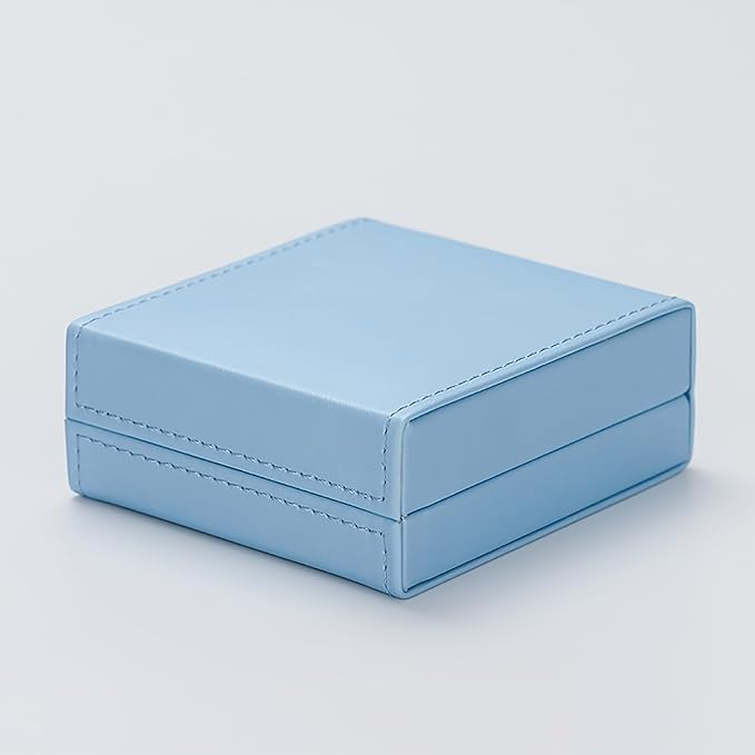 Leather Bracelet Box Bracelet Gift Box Jewelry Bangle Gift Box Velvet Interior Bangle Storage for Anniversary Wedding Birthday Mother's Day Gifts (Blue)