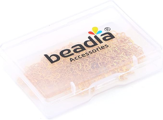 BEADIA 18K Gold Plated Heart O Chains 3.0mm 2 Meters for Jewelry Making Findings