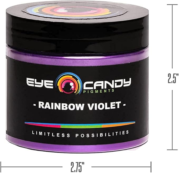 Eye Candy Pigments Premium Purple Mica Powder - Rainbow Violet (50gr) - for Epoxy, Resin, Soap, Paint, Woodworking, Acrylic Pouring, Bath Bombs, Fishing Lures - DIY Arts and Crafts Additive