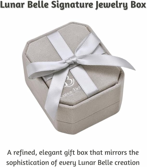 Lunar Belle Sterling Silver Black Pearl Pendant Necklace with Moissanite, Elegant Jewelry Birthday Gift for Women Girlfriend Wife Valentine's Day (Tide Star)