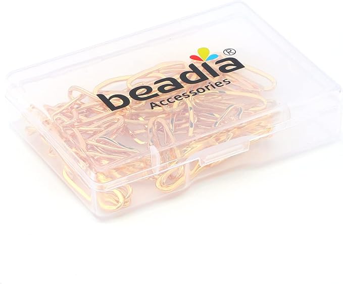 BEADIA 18K Gold Plated Oval O Chains 6.0mm 1 Meters for Jewelry Making Findings