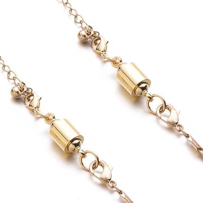 Zpsolution Screw Magnetic Clasps for Necklaces Safety Magnetic Locking Jewelry Clasp Converter