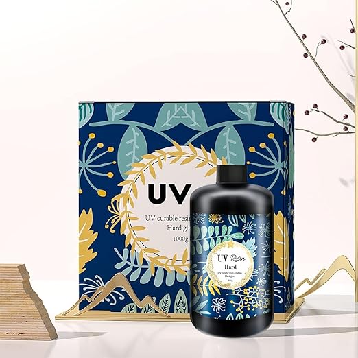 OSBANG Crystal Clear Hard UV Resin Upgraded Formula Ultraviolet Fast Curing for Jewelry Making Craft Decoration, Hard Transparent Glue Solar Cure Sunlight Activated Resin (1000g)