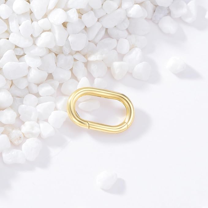 10K Gold Jewelry Clasp Necklace Extender Clasp Bracelet Extension Connector for DIY Necklace Bracelet Anklet Jewelry Making (Style 1)