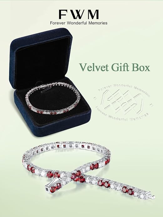 D Color VVS1 Clarity Moissanite and Genuine Sapphire/Emerald/Ruby Tennis Bracelets for Women 2.22ct-10.45ct, Solid 925 Sterling Silver, Anniversary Wedding Valentines Jewelry for Her, Length 5.9-7.5 Inch(15-19cm)