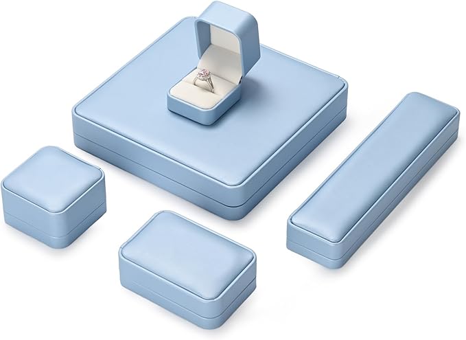 Gorgeous Bracelet Gift Box Bracelet Holder PU Leather Bracelet Display Box Bracelet Boxes Small Jewelry Gift Box Bracelet Jewelry Box Velvet Interior Bracelet Bangle Storage(Blue)