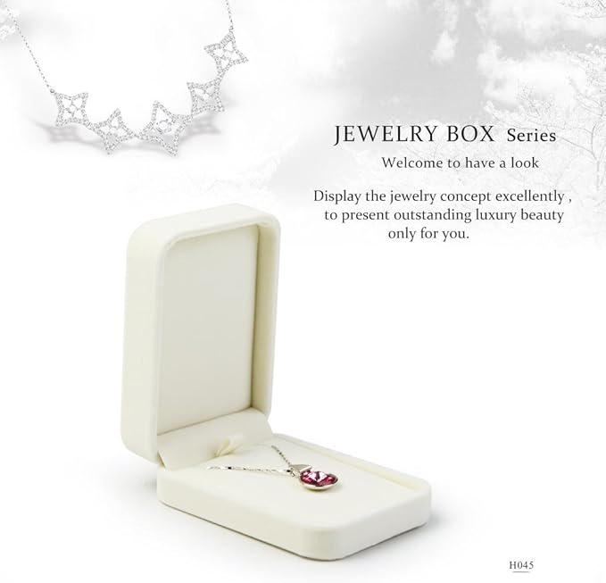 Oirlv Velvet Pendant Storage Box White Jewelry Packaging Gift Box Showcase
