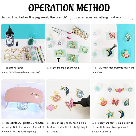 OSBANG Crystal Clear Hard UV Resin Upgraded Formula Ultraviolet Fast Curing for Jewelry Making Craft Decoration Hard Transparent Glue Solar Cure Sunlight Activated Resin Casting & Coating (200g)