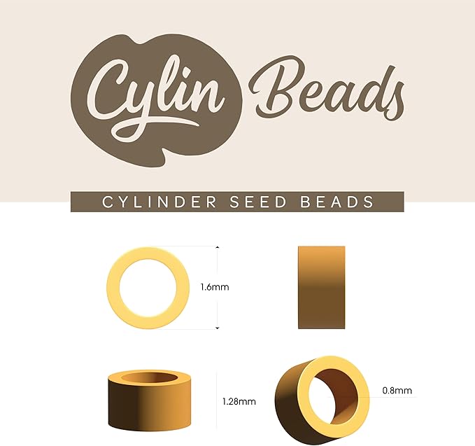 John Bead 25g Cylin Beads Cream AB 11/0 Glass Cylindrical Seed Beads for Jewelry Bracelets Necklaces Earrings Making Embroidery Home Decor