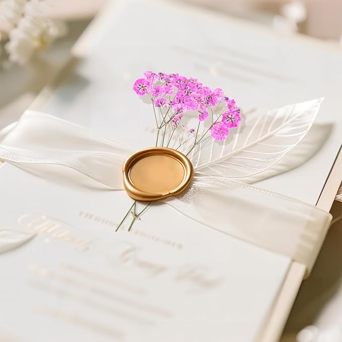 50 Pcs Baby's Breath Real Natural Dried Pressed Flowers for Wedding DIY Crafts Home Decor Resin Art Card Making Vase Arrangements ( Pink)