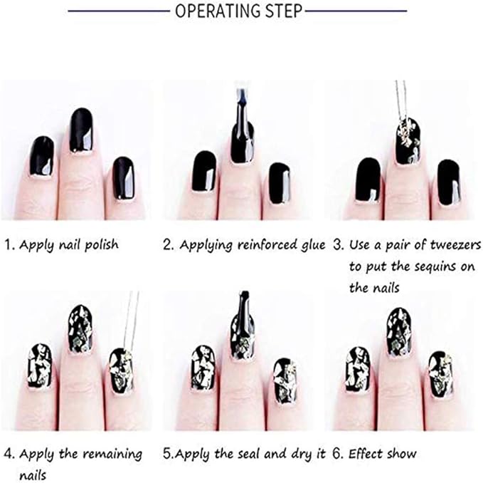 Multicolored Nail Glitter Sequins 3D Sparkle Flakes Nail Art Accessories Acrylic Glitters Powder Stickers Designs for Women Girls - DIY Craft Decorations