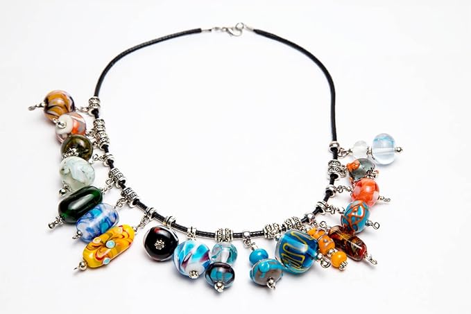 Paxcoo 50Pcs Necklace Cord with Clasp Bulk for Necklace Bracelet Jewelry Making Multicolor