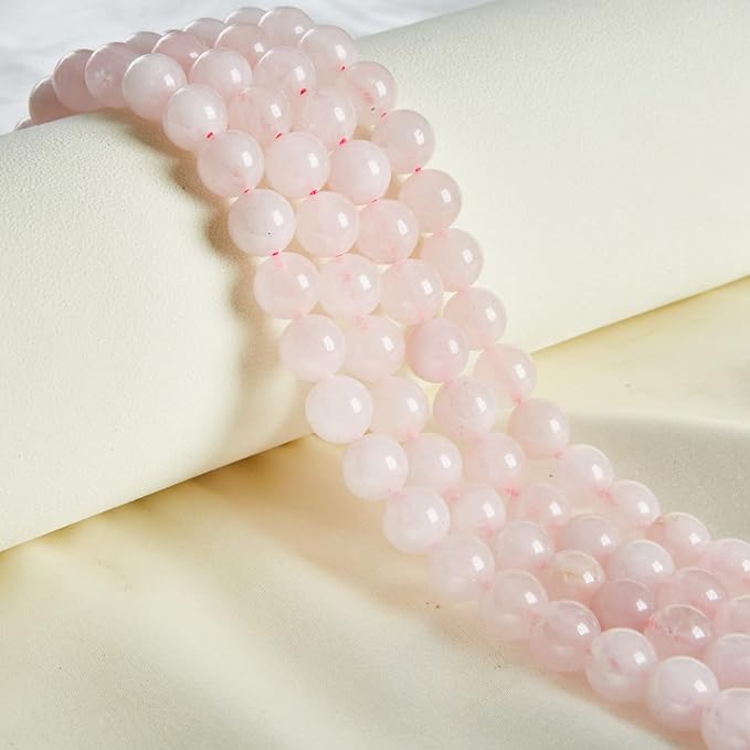100pcs 6mm Rose Quartz Beads Natural Gemstone Beads Round Loose Beads for Jewelry Making
