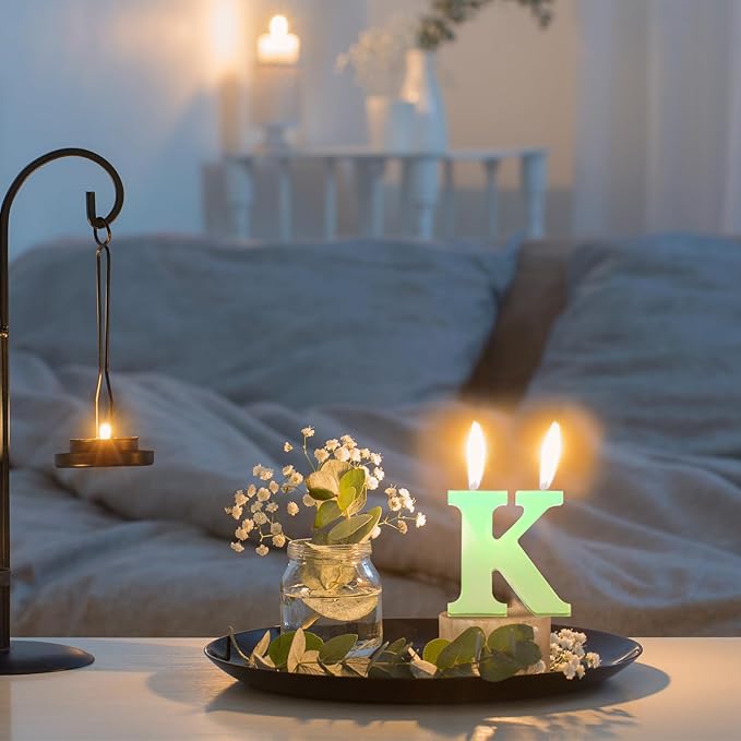 Gartful Resin Letter Molds, K Capital Alphabet Epoxy Resin Mold, Thick 3D Silicone Letter Molds for Making Letters, Word Sign Art, DIY Crafts, Making Candle, Party, Home Decor