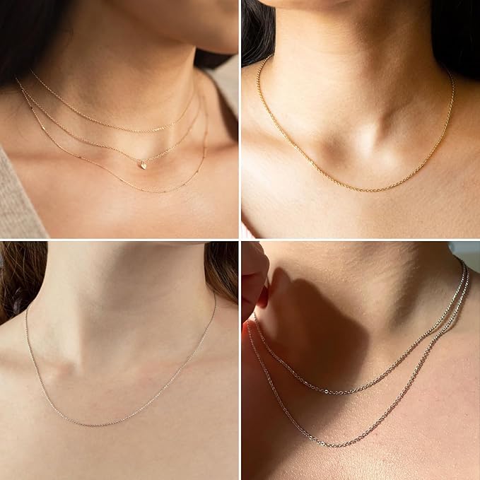 SMYHTGLIF 2 Rolls Total 65.6 Feet Oval Cable Chain for Jewelry Making Gold & Silver Stainless Steel Jewelry Making Chains DIY Craft Jewelry Findings