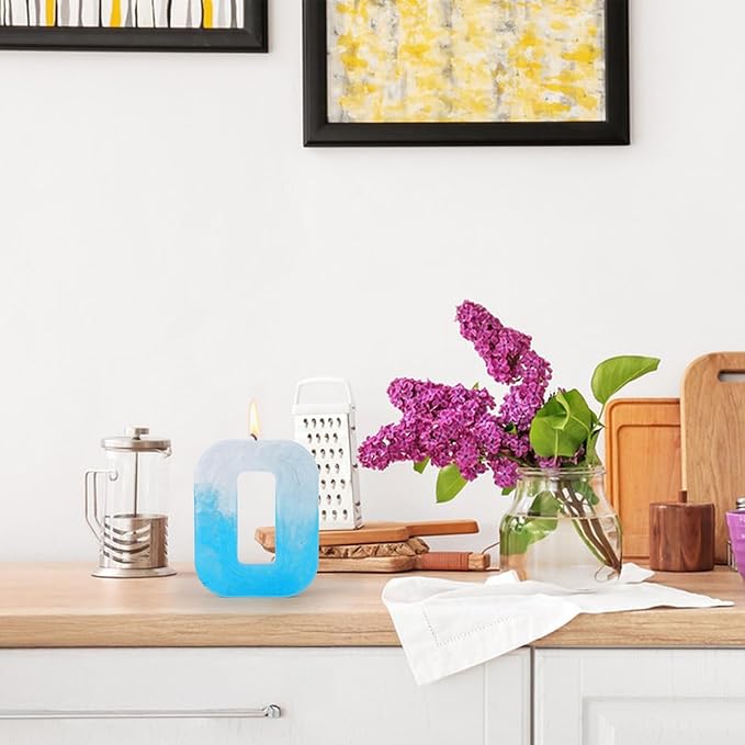 Gartful Resin Letter Molds for Casting, O Capital Alphabet Resin Silicone Molds for Epoxy, Thick 3D Silicone Letter Molds for Making Letters, Word Sign Art, DIY Crafts, Making Candle, Party Home Decor