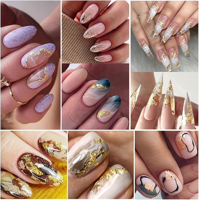 12 Colors Holographic Nail Glitter Foils, Holographic Crafts Stickers Sequins Shiny Charms Sparkly Ultra-Thin Aluminum Foil Nail Art Flakes Design,for Women Girls Manicure Decoration Acrylic Nails Art