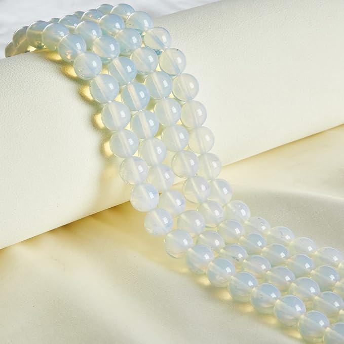 100pcs 10mm Opal Beads Natural Gemstone Beads Round Loose Beads for Jewelry Making