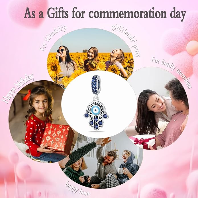 MICOO 925 Sterling Silver Charms for Bracelets and Necklaces Airplane Passport Dangle Pendants Evil Eye Butterfly Charms Beads Jewelry Gift for Women