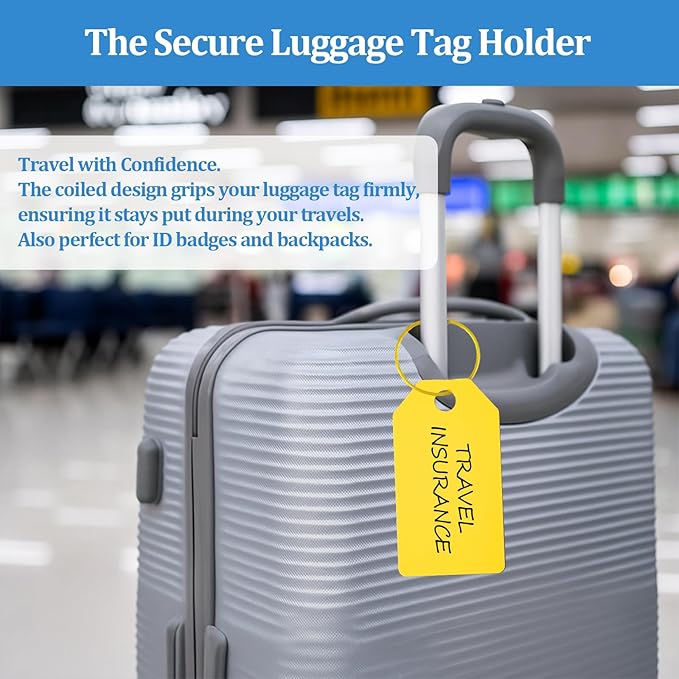 smrtcol Steel Wire Keychain Cable Stainless Steel Loops Reusable Key Ring for Keys, Luggage Tags