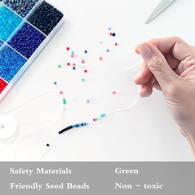 THUTEP 15600 pcs 39 Color 3mm Seed Beads, Tiny Craft Beads for Bracelet Making, Bracelet Kits for DIY Jewelry Craft (Multicolor)