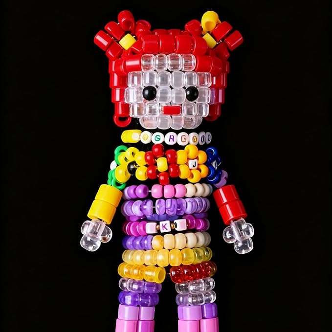 nikkiGuo 6380 PCS Jewelry Making Kit – 24 Colors Seed Beads, 24 Colors Clay, UV Color Changing & Glow Pony, Letter, Mixed Charms, Tools,Gift Box for DIY Bracelets