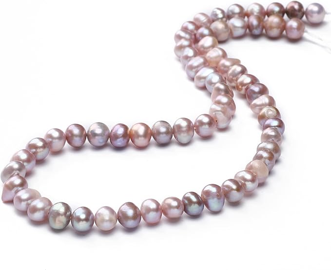 Natural Pearl Beads Potato 6-7mm Purple Freshwater Cultured Loose Gemstone Beads for DIY Jewelry Making 13.8''/Strand HQ