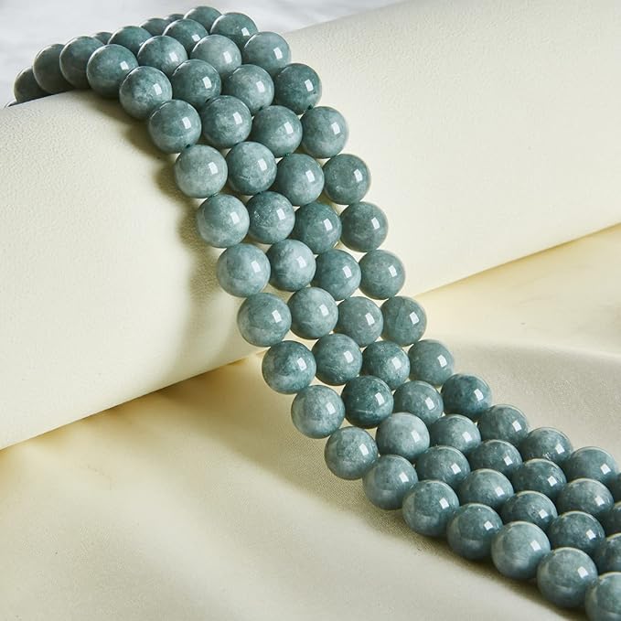 100pcs 6mm Burmese Jade Beads Natural Gemstone Beads Round Loose Beads for Jewelry Making