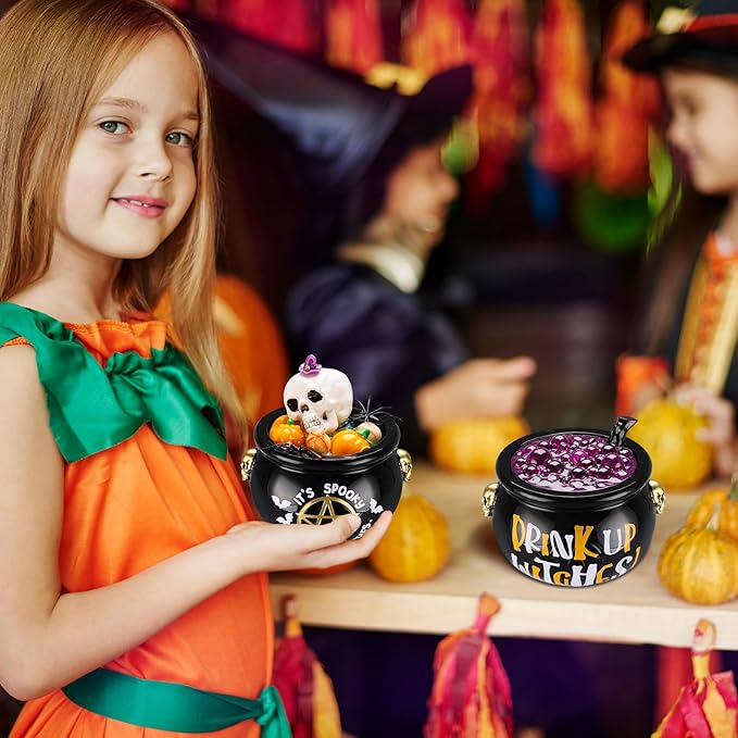 LET’S Resin Witch Cauldron Resin Mold, Halloween Resin Molds, 3D Jar Resin Molds Silicone 4.7'' Width, Large Jar Molds for Epoxy Casting Craft, Storage Box,Candy Container,Candle Holder