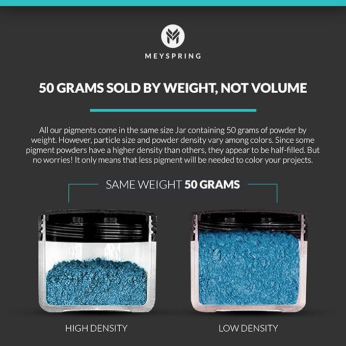 MEYSPRING Tropical Blue Epoxy Resin Color Pigment - 50 Grams - Great for Resin Art, Epoxy Resin, and UV Resin- Mica Powder for Epoxy Resin