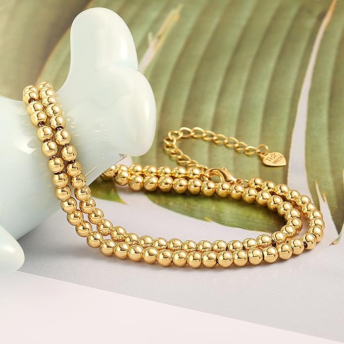 Aobei Pearl 18K Gold Plated Paperclip Chain Choker Satellite Chain Freshwater Cultured Biwa Pearl Pendant Necklace Dainty Jewelry for Women