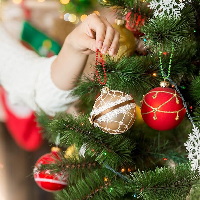 Hicarer 100 Pack Colored Bead Keychain Metal Hanging Chains 4.72 Inch Keychains Necklace Connector for Hanging Ornament Jewelry Tag (Vibrant Color)