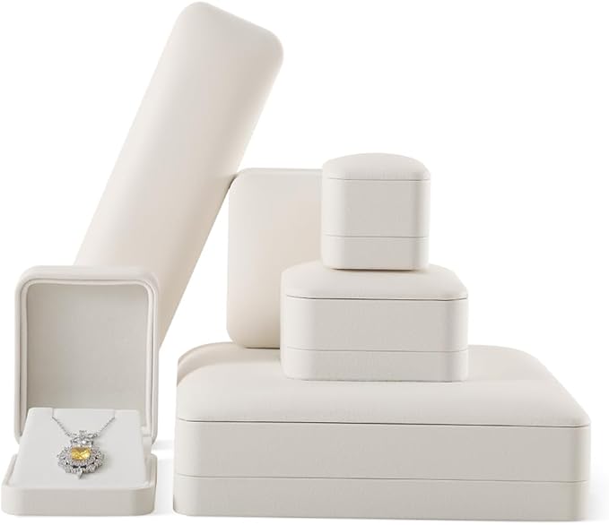 Leather Earring Jewelry Box, Beige Earring Storage,Luxury Earring Gift Box For Lovers, Wedding,Premium Earing Display Box