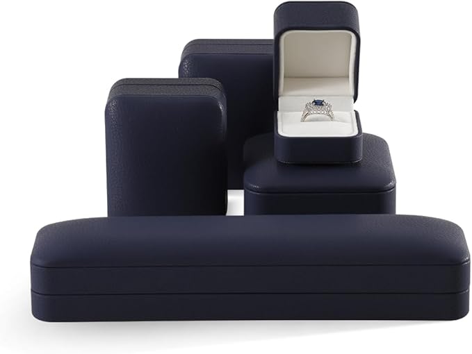 Necklace Box Gift, Leather Necklace Boxes,Blue Necklace Storage Box Luxury Gift Box For Engagement, Birthdays