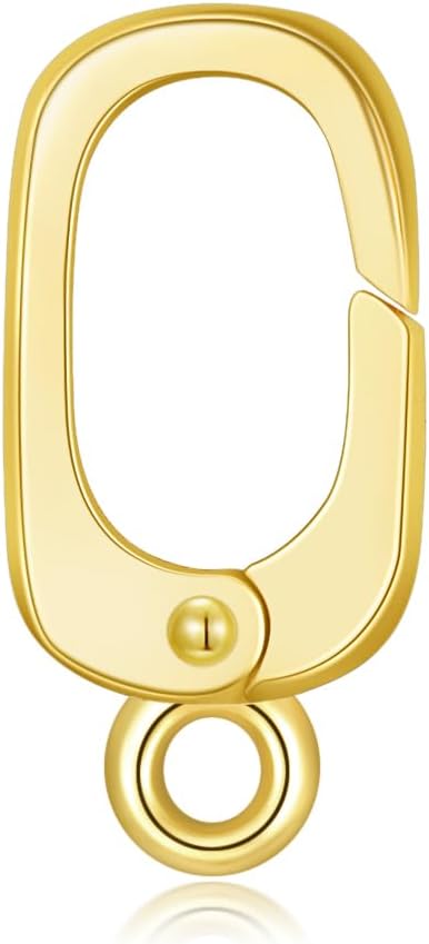 10K Gold Jewelry Clasp Necklace Extender Clasp Bracelet Extension Connector for DIY Necklace Bracelet Anklet Jewelry Making (Style 6)