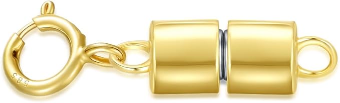 10K Real Gold Necklace Connector Extender Clasps for DIY Bracelet Jewelry Making, Lobster Clasp Extender Necklace Clasp Connector Bracelet Extension, Double Lobster Clasp 10K Gold(Style 2)