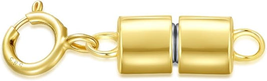 10K Real Gold Necklace Connector Extender Clasps for DIY Bracelet Jewelry Making, Lobster Clasp Extender Necklace Clasp Connector Bracelet Extension, Double Lobster Clasp 10K Gold(Style 2)