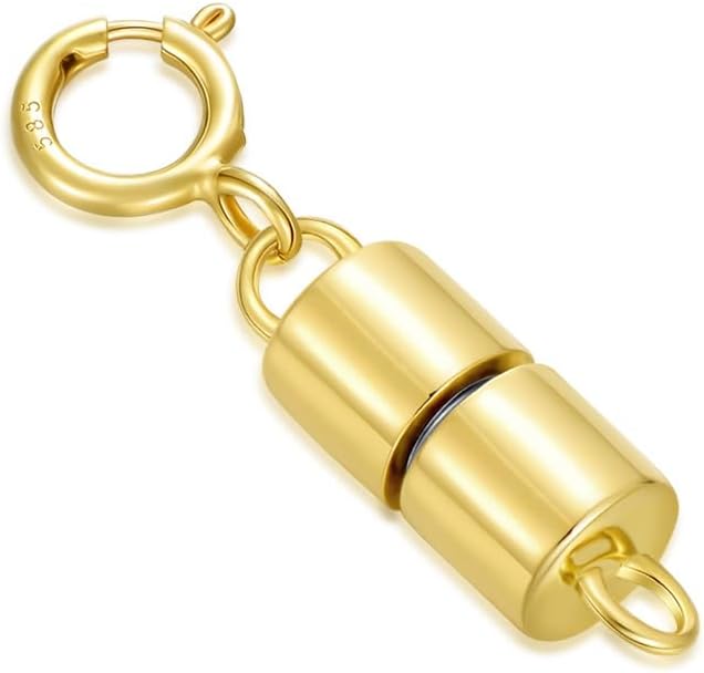 10K Real Gold Necklace Connector Extender Clasps for DIY Bracelet Jewelry Making, Lobster Clasp Extender Necklace Clasp Connector Bracelet Extension, Double Lobster Clasp 10K Gold(Style 2)