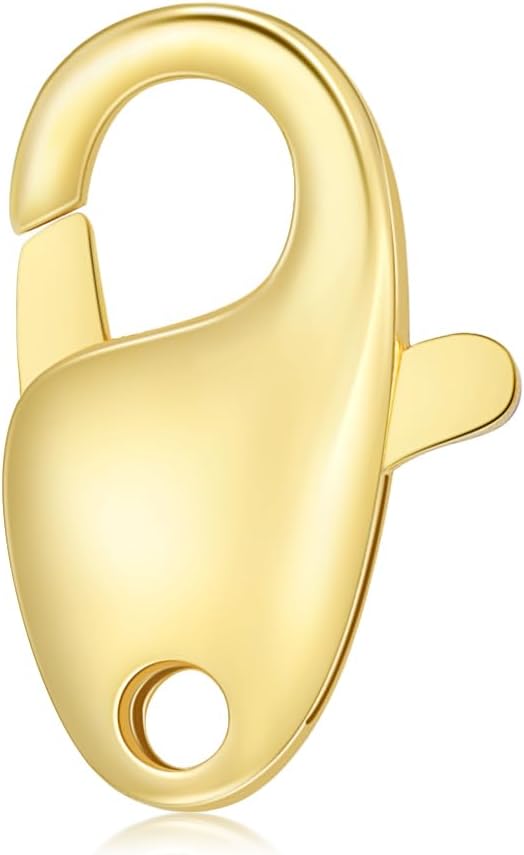 14K Gold Jewelry Clasp Necklace Extender Clasp Bracelet Extension Connector for DIY Necklace Bracelet Anklet Jewelry Making (Style 5)