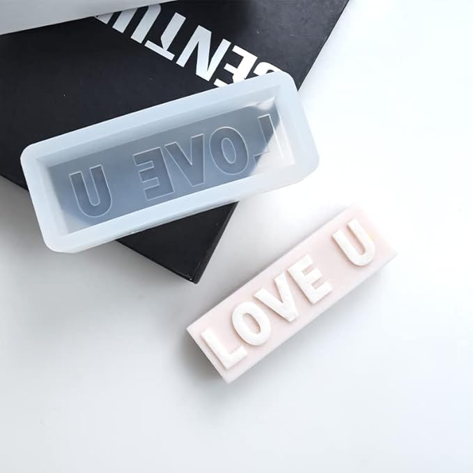 TOPYS Rectangular Alphabet Letter Pillar Silicone Resin Mold Candles Molds, Letter Candle Chocolate Mold for Resin Pendant Plaster Carving Making Aromatherapy Ornaments Handmade Gifts (Fuck u)