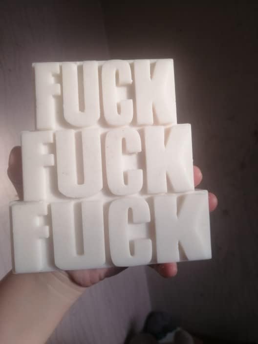 TOPYS Alphabet Letter Tower Silicone Candle Molds, DIY Casting Epoxy Letter Molds for Clay Resin Pendant Plaster Carving Making Aromatherapy White Elephant Gifts (Fuck Fuck Fuck)
