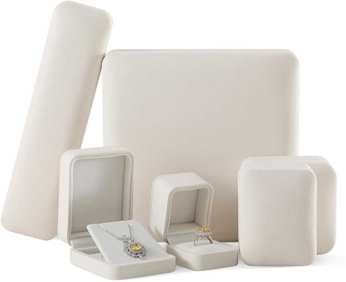 Leather Earring Jewelry Box, Beige Earring Storage,Luxury Earring Gift Box For Lovers, Wedding,Premium Earing Display Box