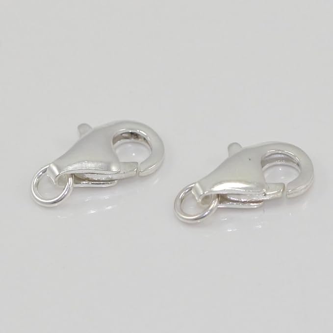 2pcs Adabele Authentic 925 Sterling Silver 13mm Raindrop Lobster Claw Trigger Clasps Hypoallergenic Nickel Free for DIY Jewelry Making SS23