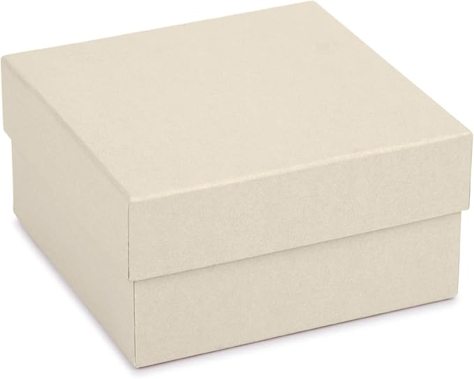 Linen Weave Reversible Jewelry Gift Box - for Earrings, Pendants, Chains and Necklaces - Suede Interior Case for Girls, Women & Men