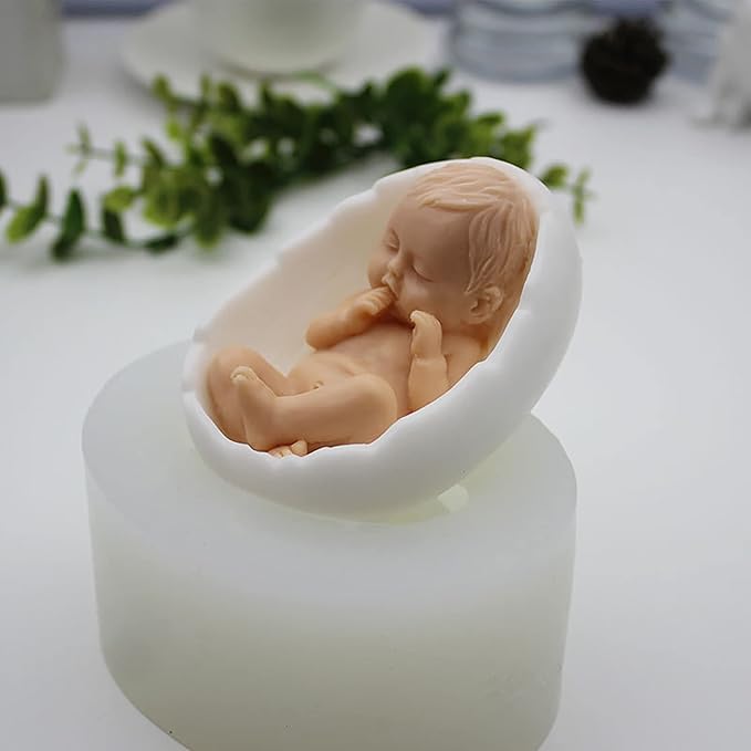 Baby Egg Shaped Silicone Mold for Cake/Resin/Clay/Candle/Wax