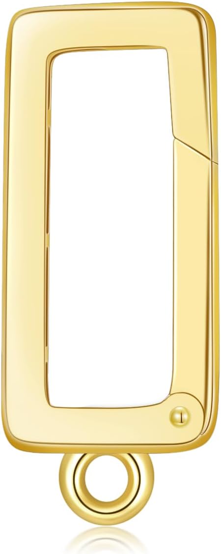 14K Gold Jewelry Clasp Necklace Extender Clasp Bracelet Extension Connector for DIY Necklace Bracelet Anklet Jewelry Making (Style 2)