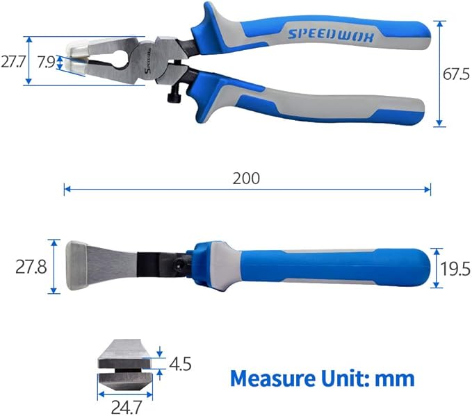 SPEEDWOX Key Fob Pliers and 20 Sets 1.25 Inch Key Fob Hardware with Split Rings Antique Brass Webbing Fabric Crafts Wristlet Set Glass Breaking Pliers Tools with Rubber Tips
