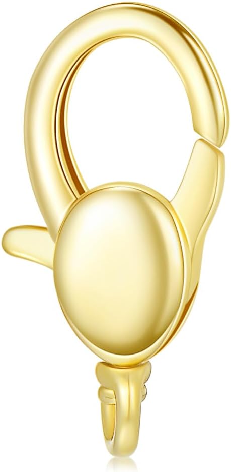 14K Gold Jewelry Clasp Necklace Extender Clasp Bracelet Extension Connector for DIY Necklace Bracelet Anklet Jewelry Making (Style 10)